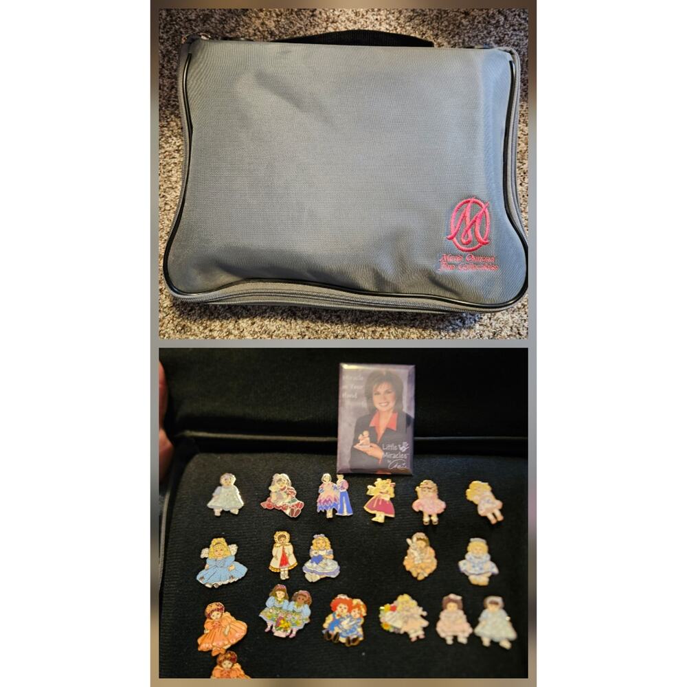 Lot 18 Vtg Pins L.L. Knickerbocker Marie Osmond Dolls Collection & Carring Case